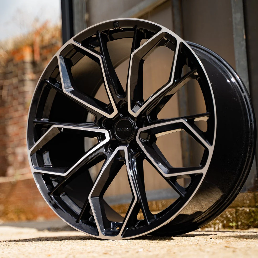 22 inch Riviera RV133 Black Polished Alloy Wheel (Set of 4) - Image 3