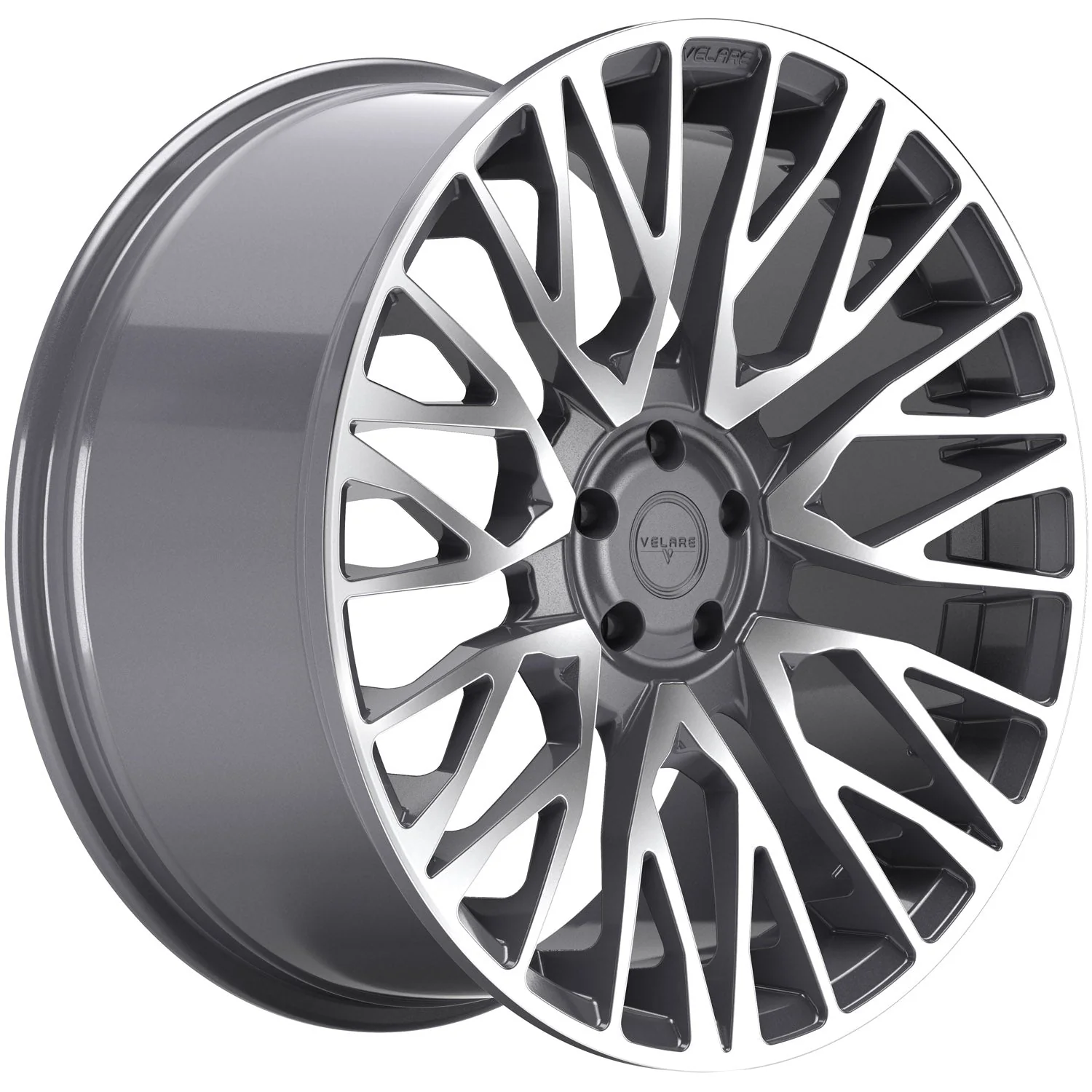 22 inch Velare VLR01 Platinum Grey Polished Alloy Wheel (Set of 4) - Image 3