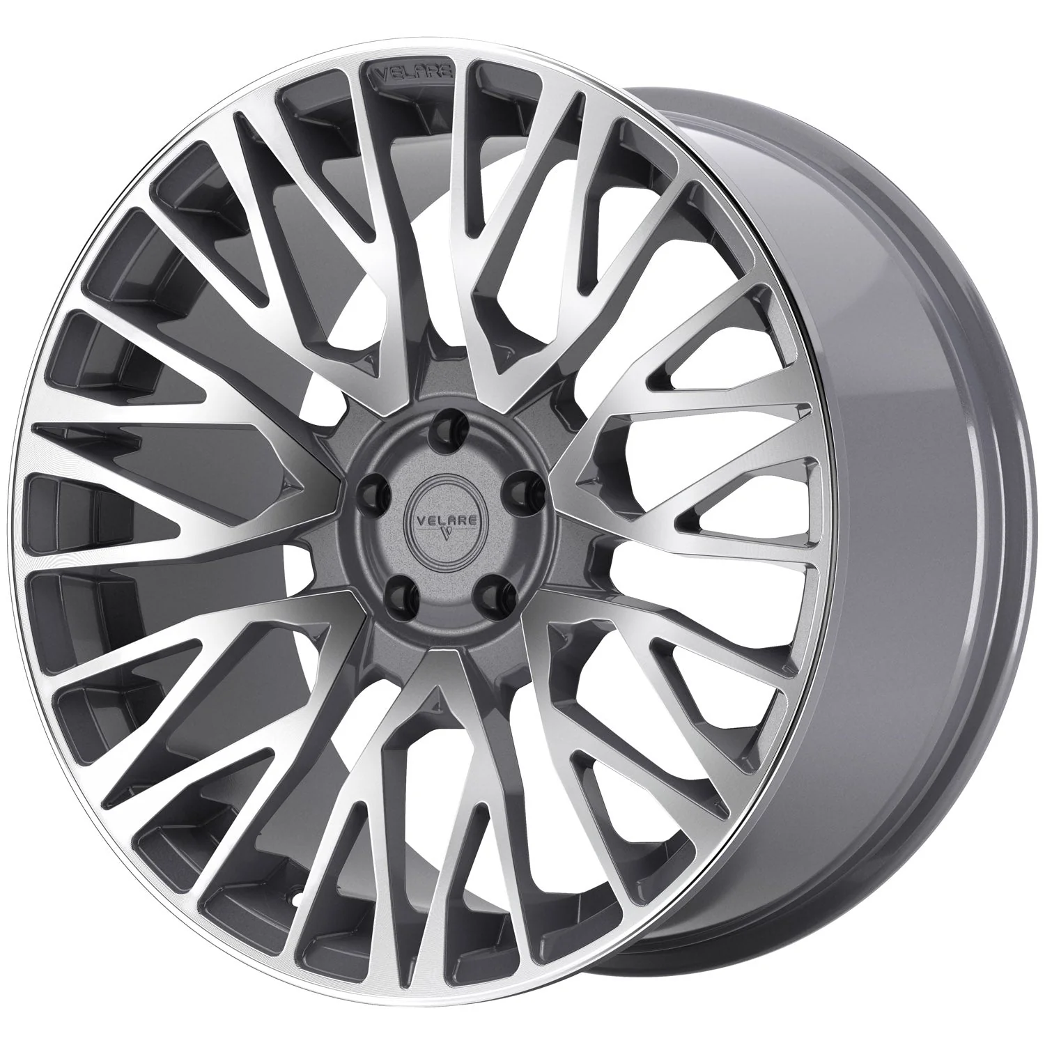 22 inch Velare VLR01 Platinum Grey Polished Alloy Wheel (Set of 4) - Image 6