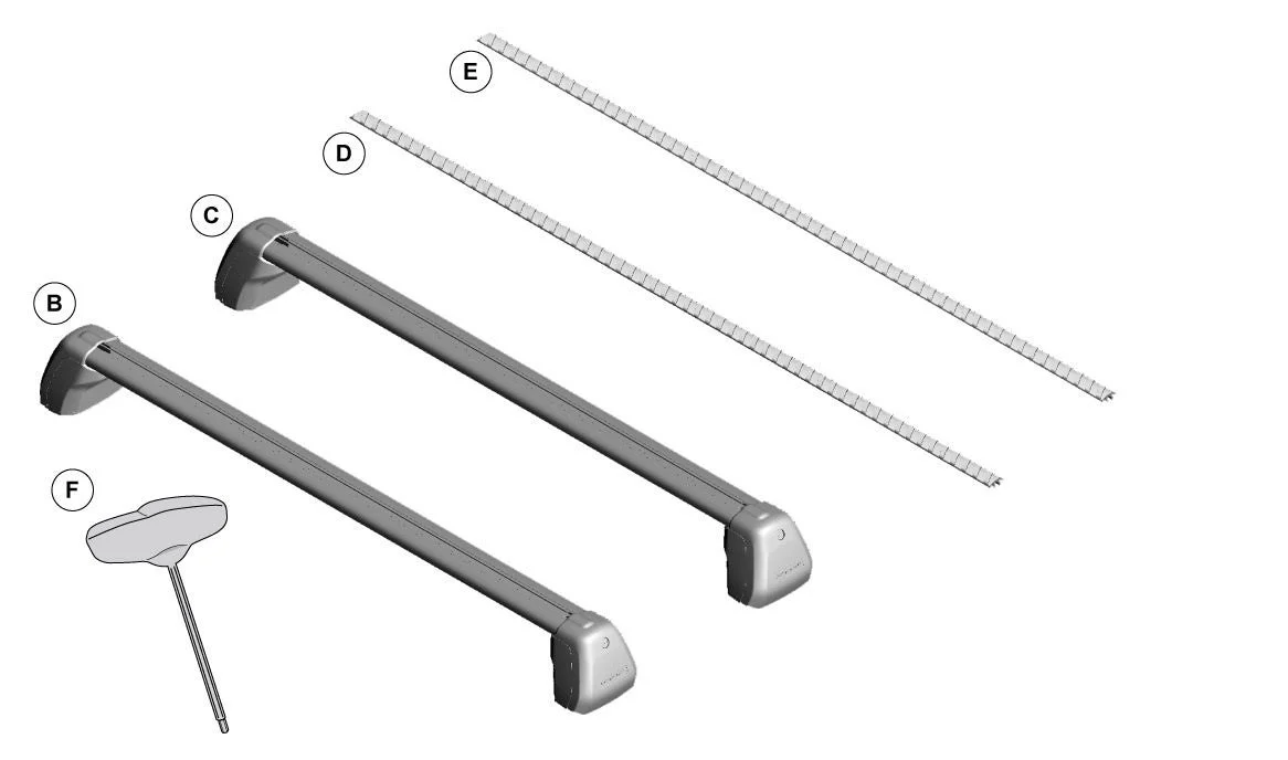 Defender L663 Black Cross Bar / Roof Bar - Image 2