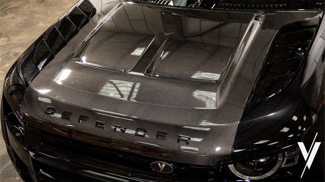 Defender L663 Gloss Black Bonnet Inserts V1 - Image 5