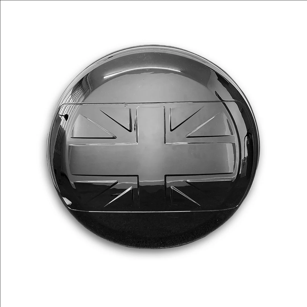 Defender L663 Union Jack Gloss Black Spare Wheel Cover