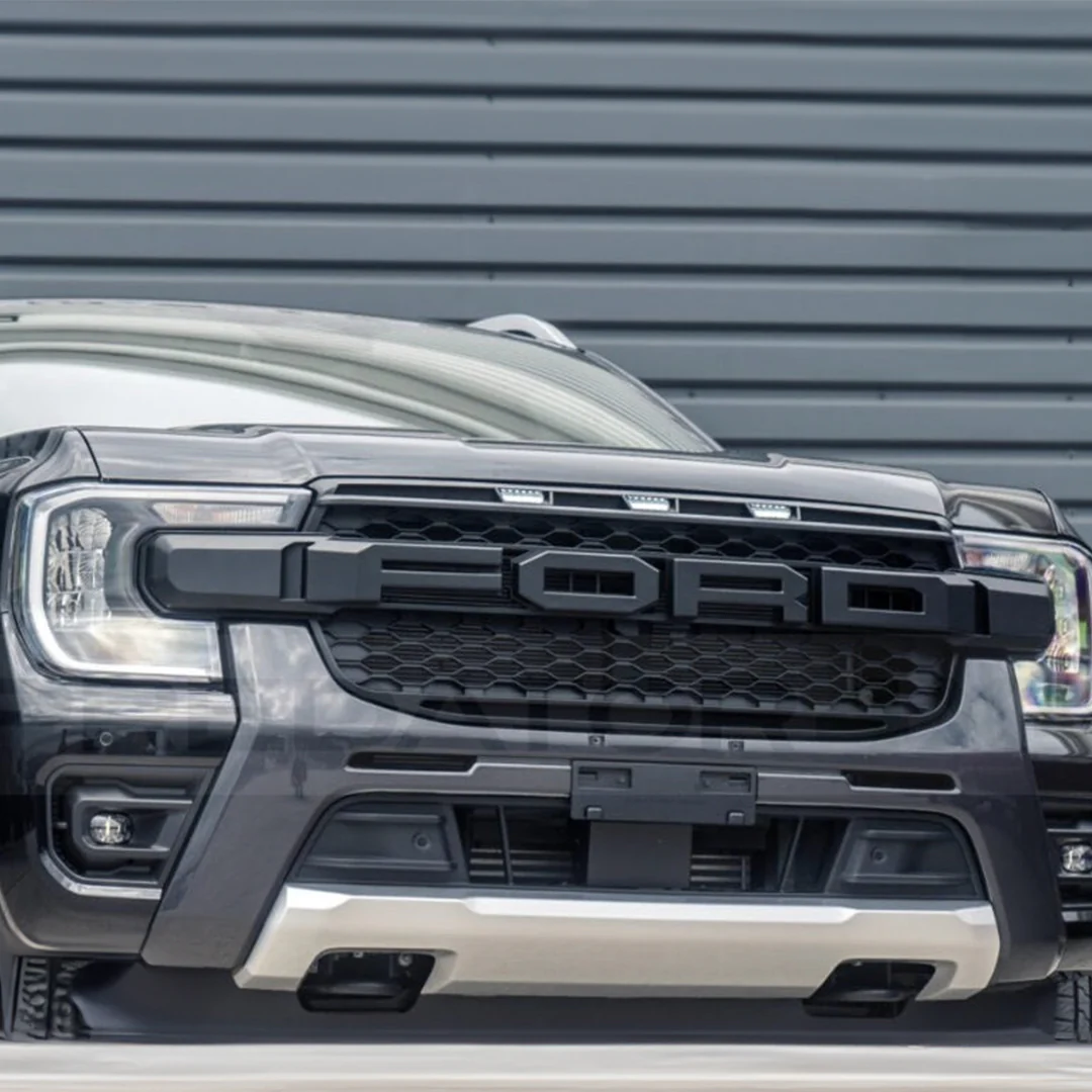 Ford Ranger T9 Wildtrak 2023 Matte Black Grille with Integrated White LEDs - Image 3
