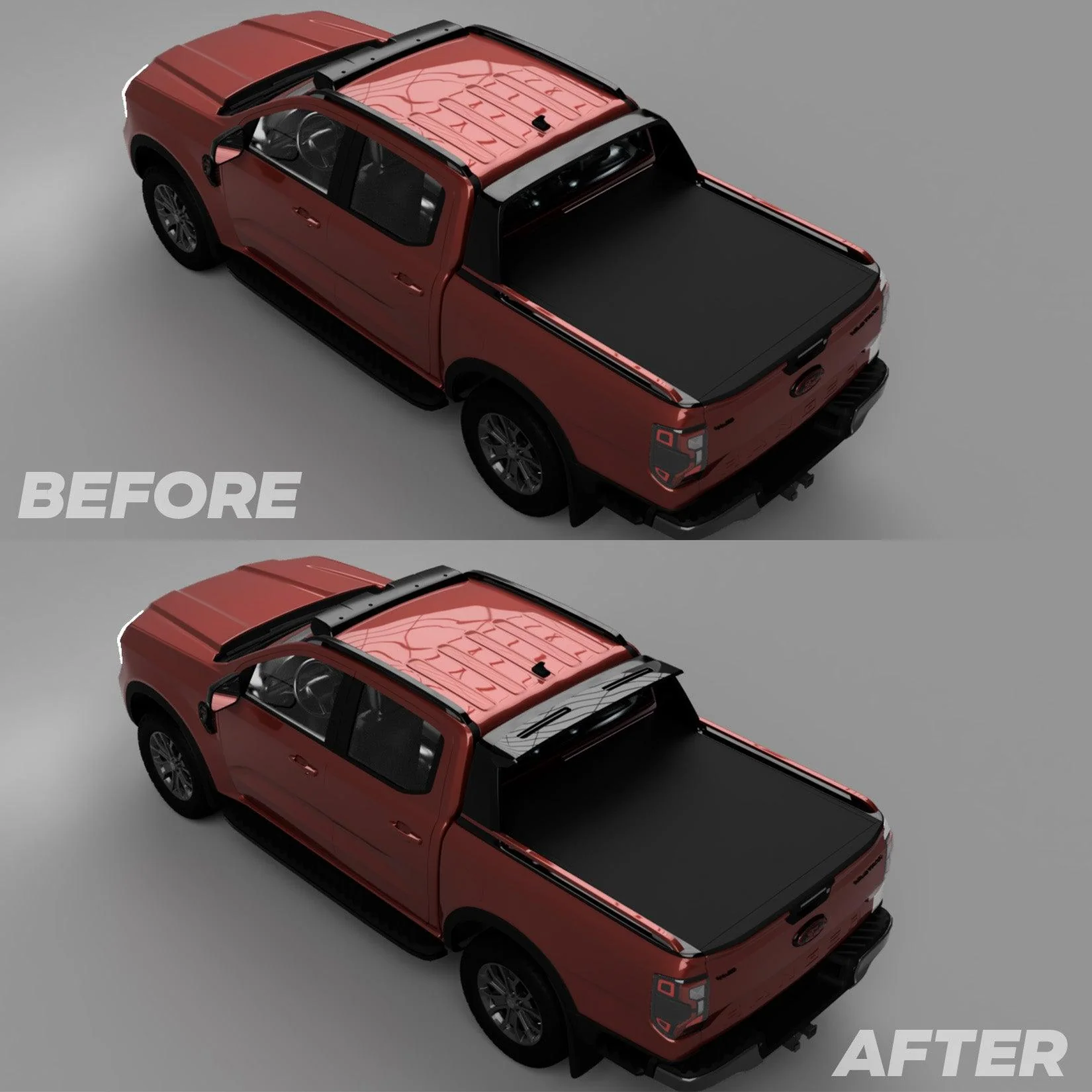 Ranger T9 Wildtrak Cowling Spoiler In Gloss Black - Image 2